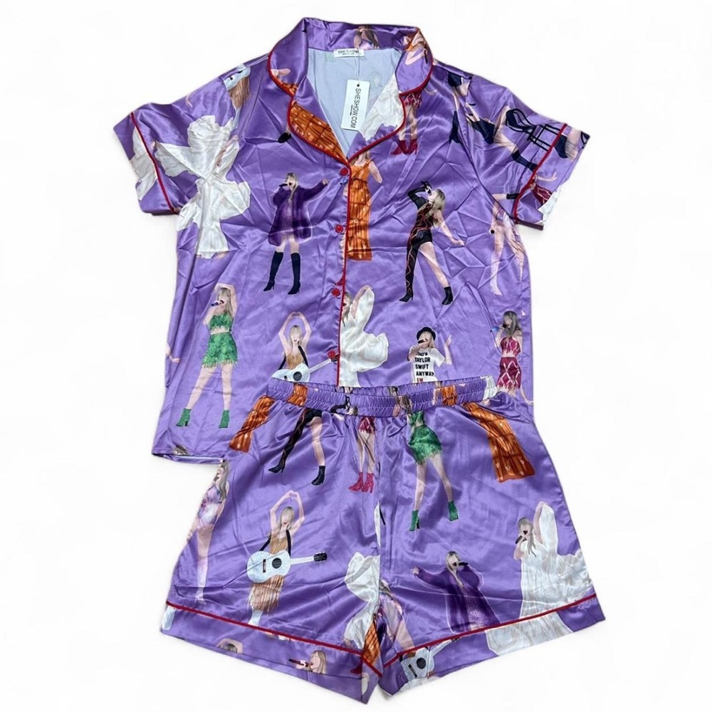 Taylor Swift Era-Inspired Satin Pajama Set – Size Small (NWT)
